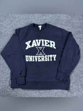 Vintage Champion Reverse Weave Xavier University Musketeers Sweatshirt Sz Large